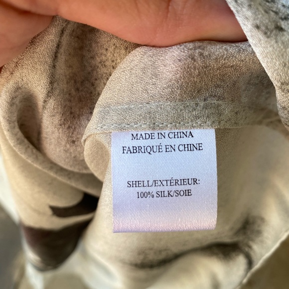 Women’s Helmut Lang Carrion abstract print sheer silk top - Picture 5 of 10